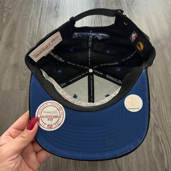 Lot of 2 Mitchell & Ness Golden State Warriors Beanie Adjustable Cap Embossed - Picture 3 of 13